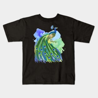 Precious Peacock Kids T-Shirt